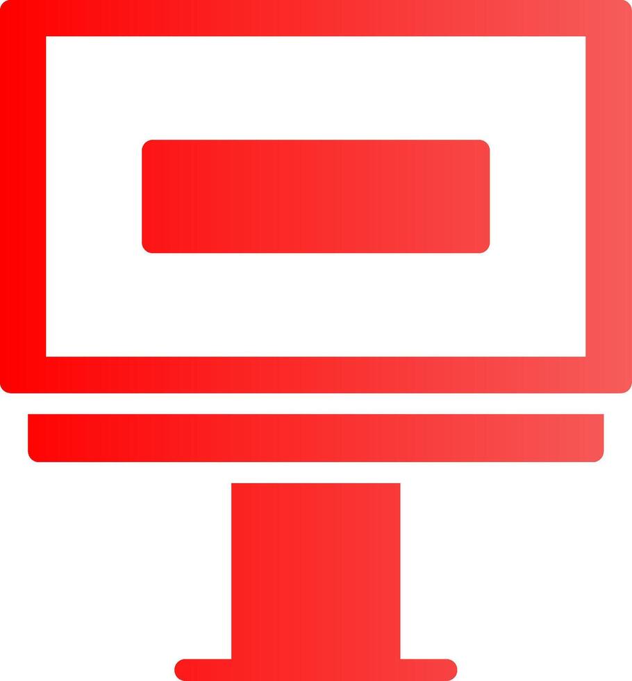 Glyph red Gradient Design vector