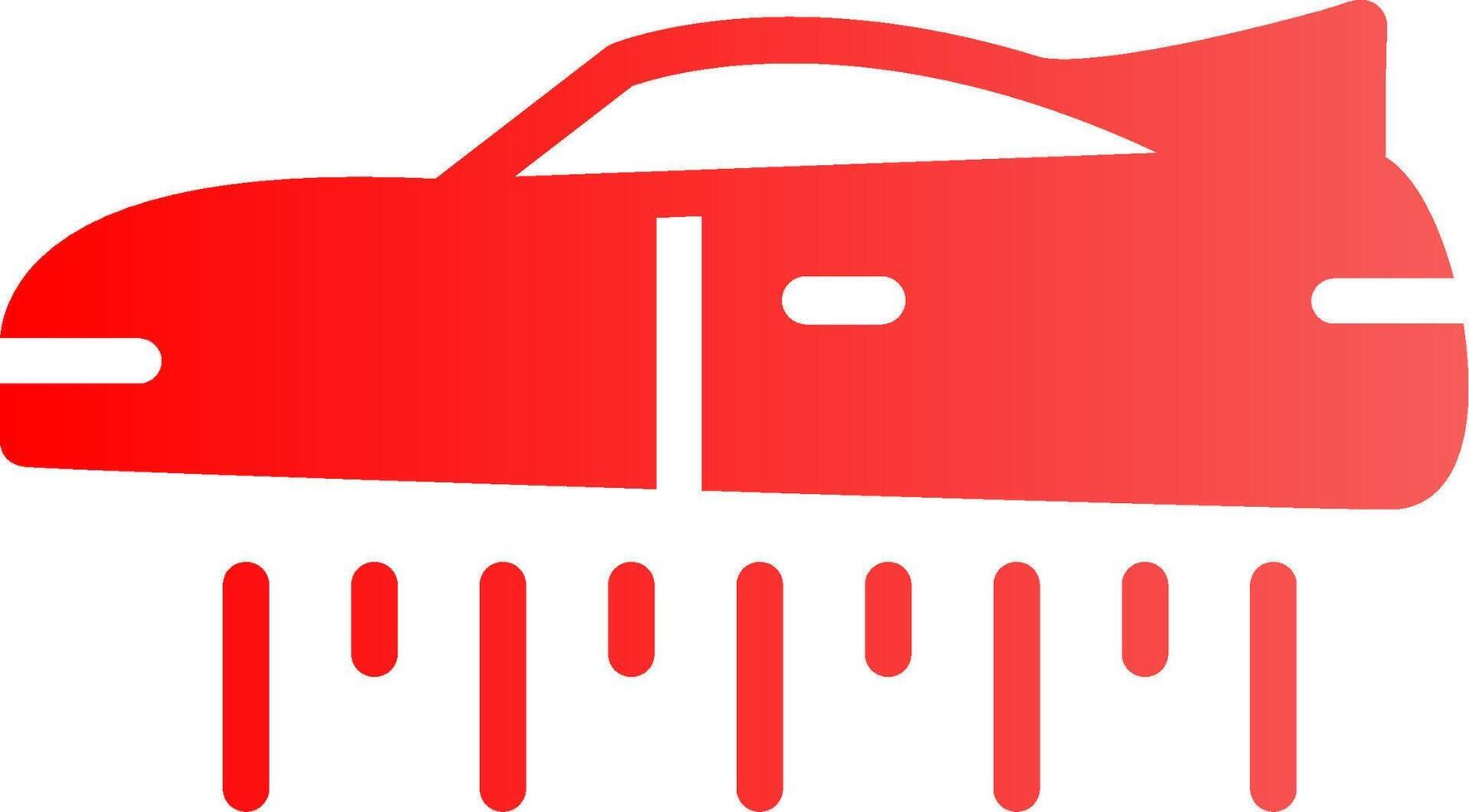 Flying Car Creative Icon Design vector