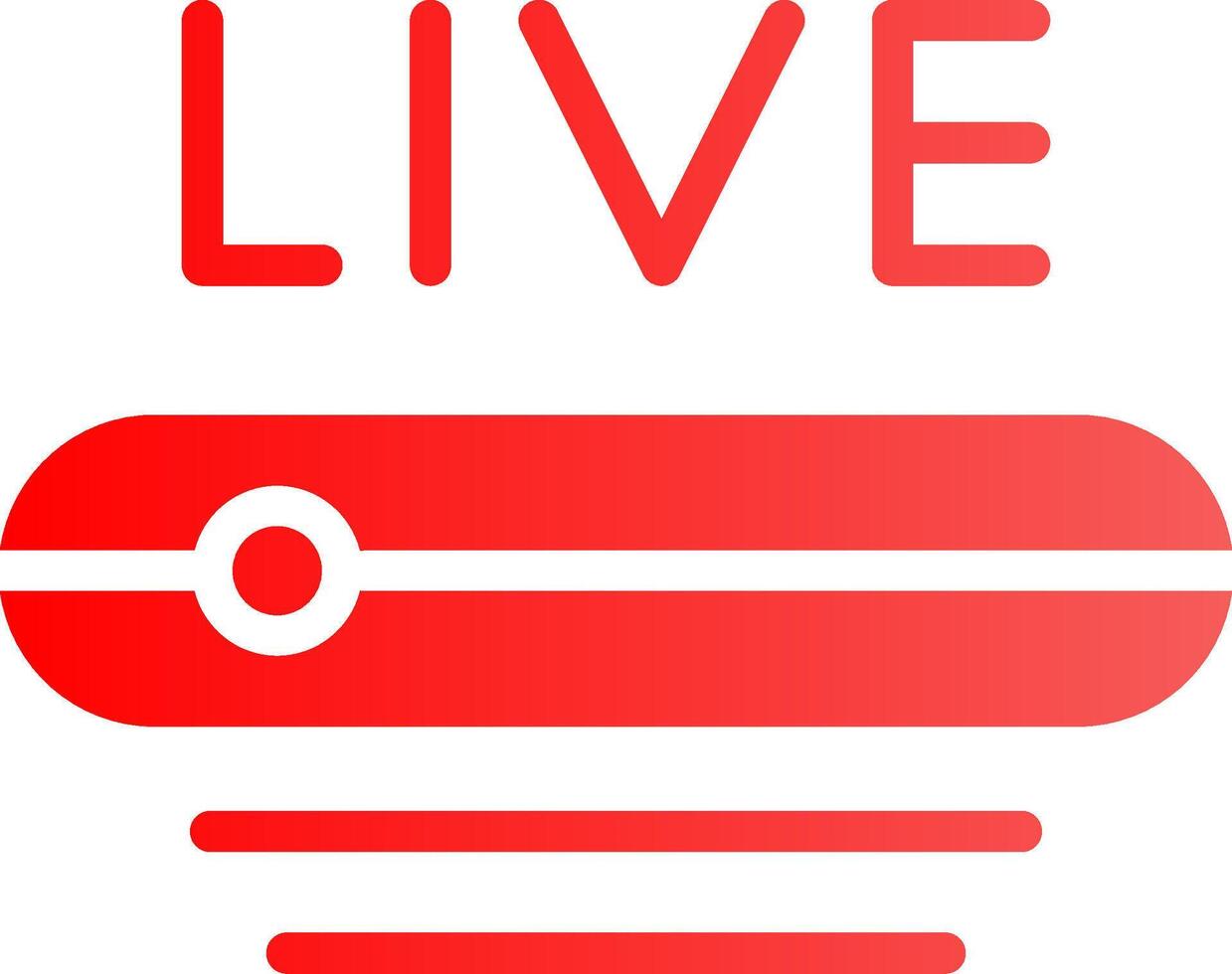 Live Stream Creative Icon Design vector