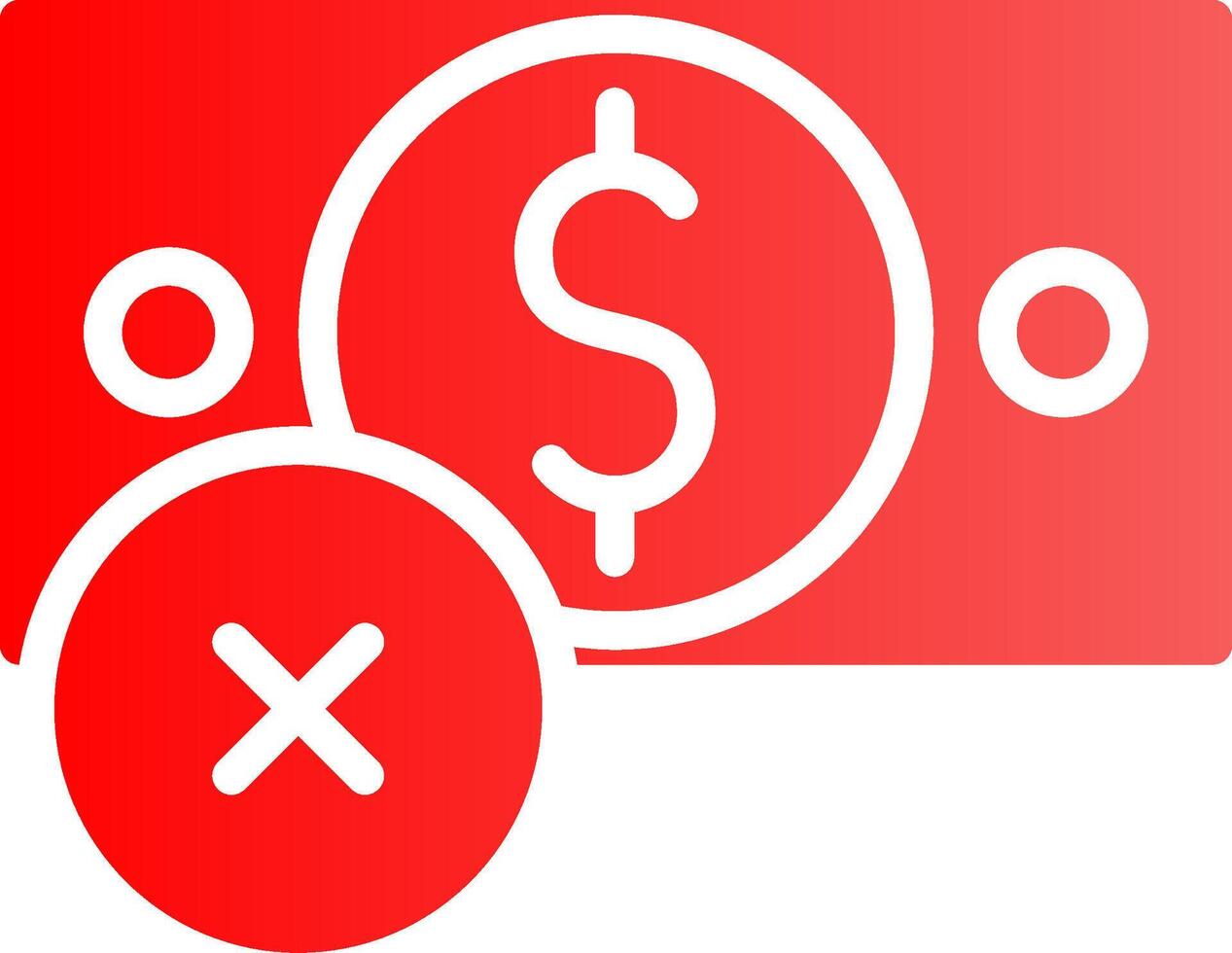 No Money Creative Icon Design vector