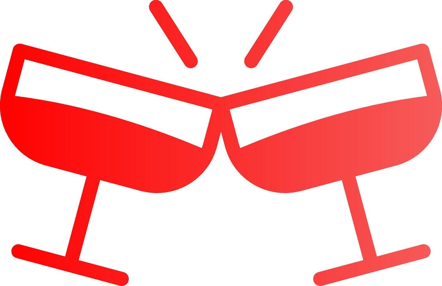 Glyph red Gradient Design vector