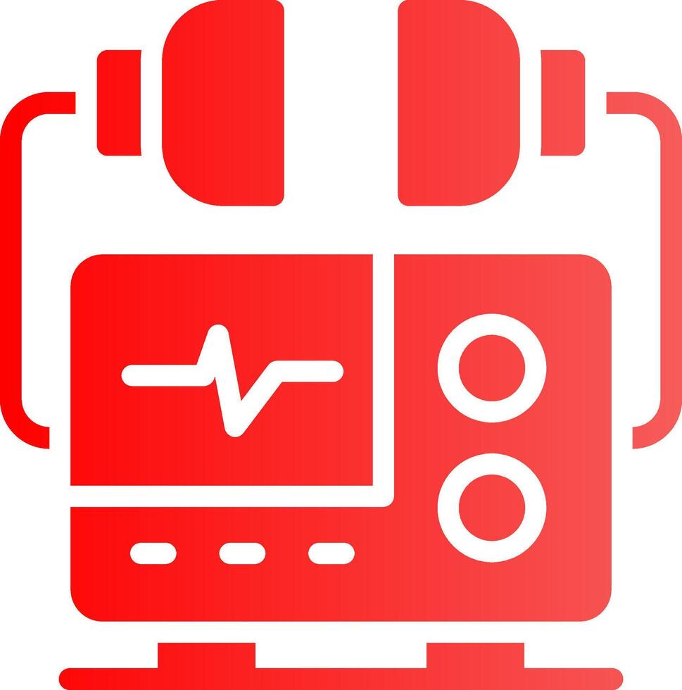 Defibrillator Creative Icon Design vector