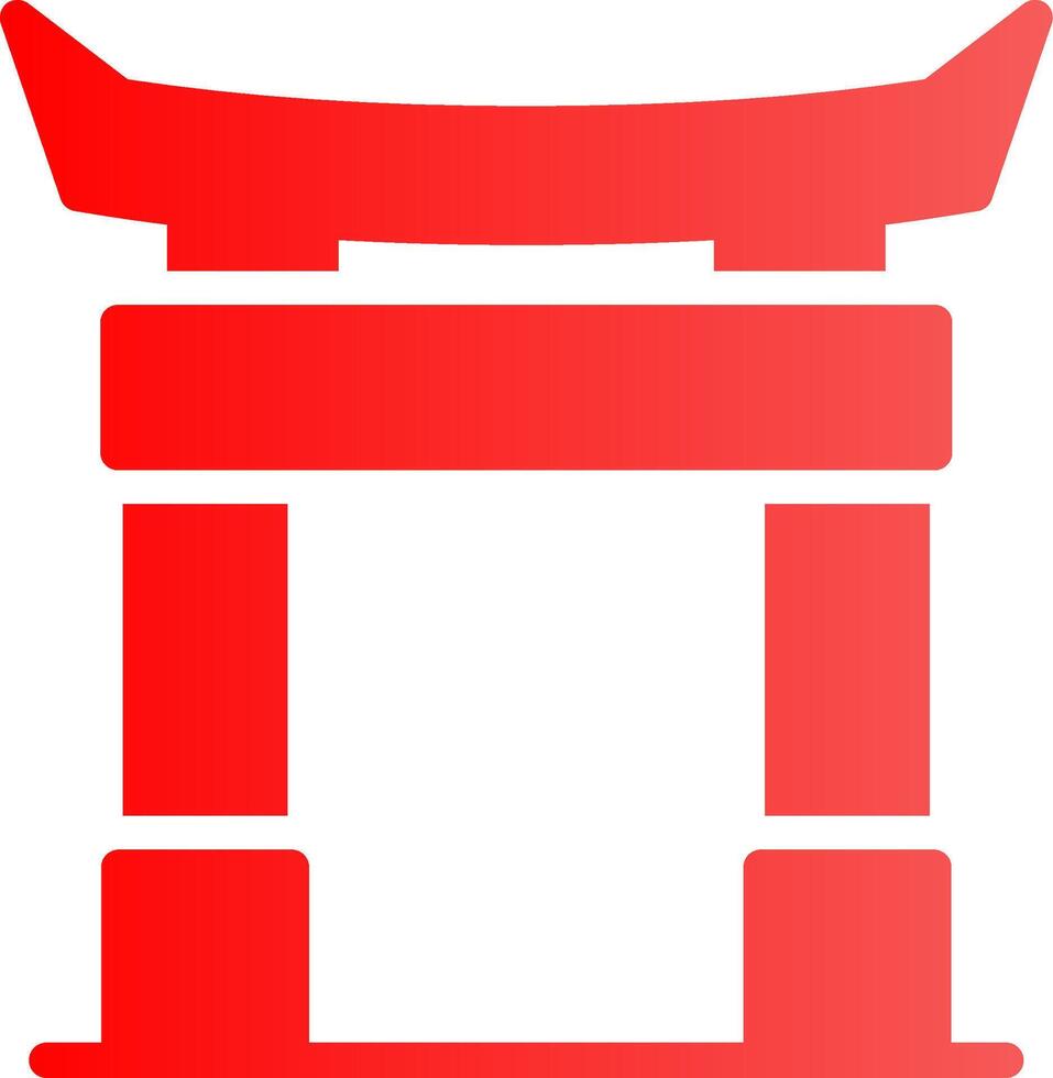 Torii Gate Creative Icon Design vector