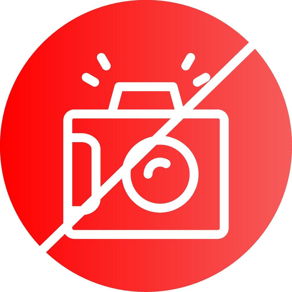 No Camera Creative Icon Design vector