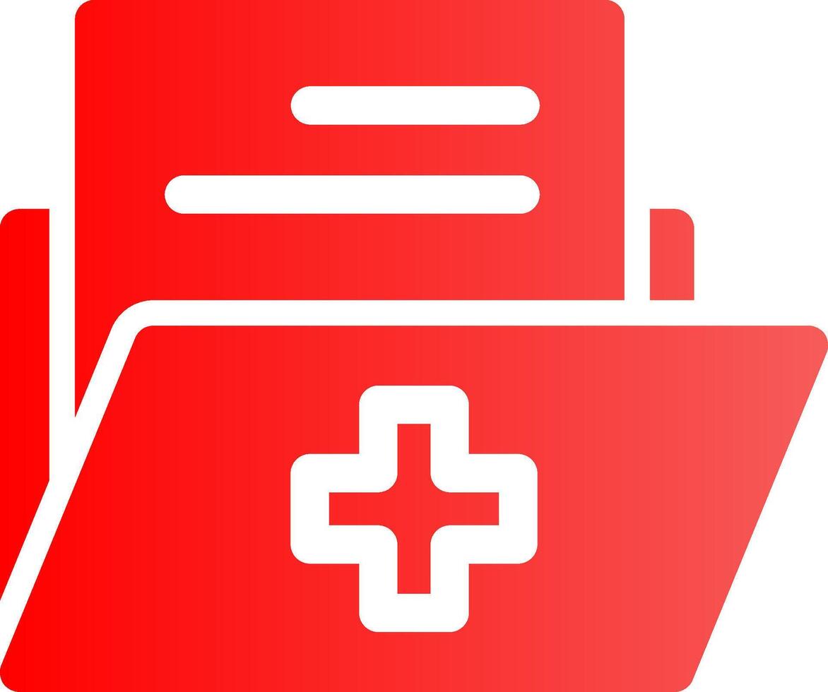 Glyph red Gradient Design vector