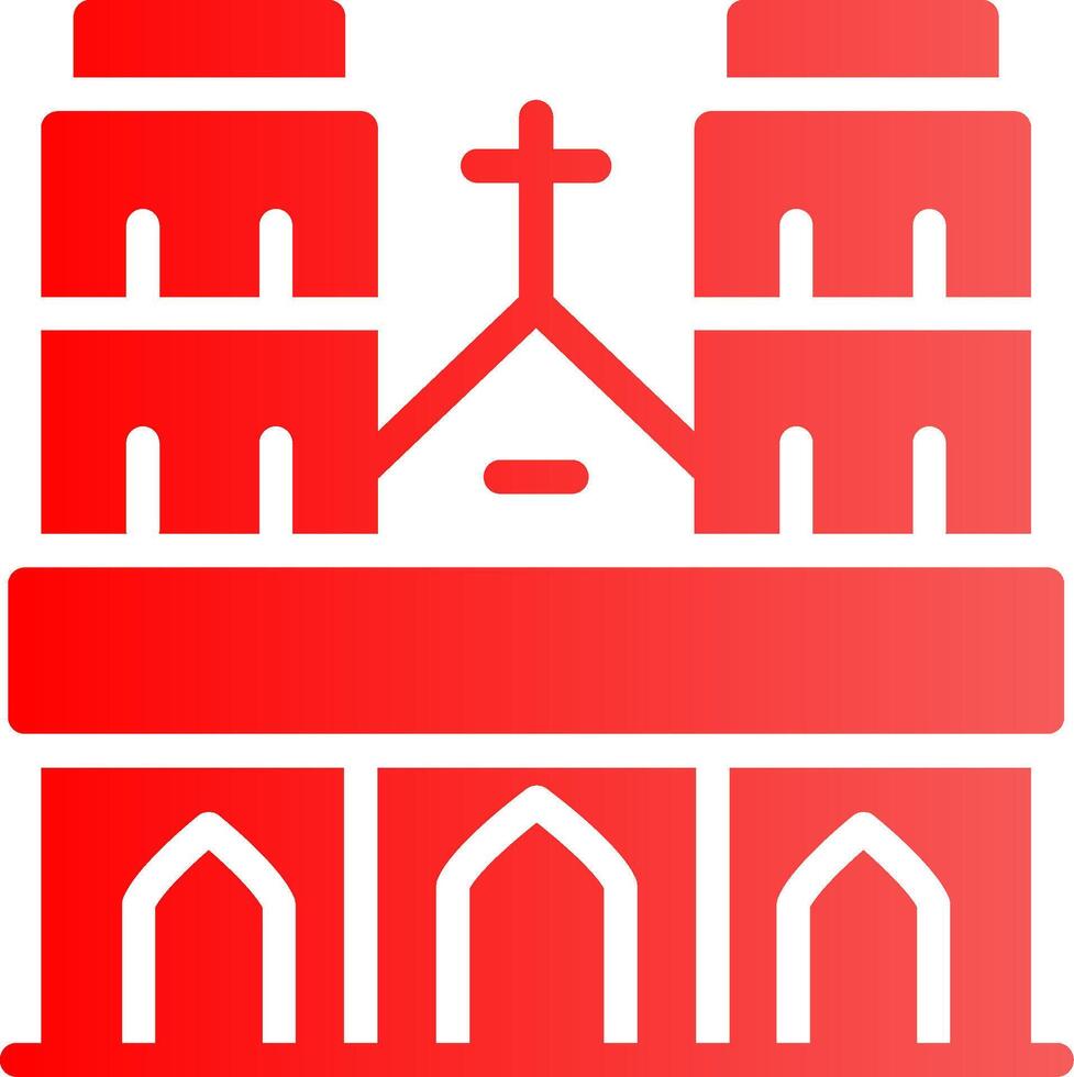 diseño de icono creativo de notre dame vector