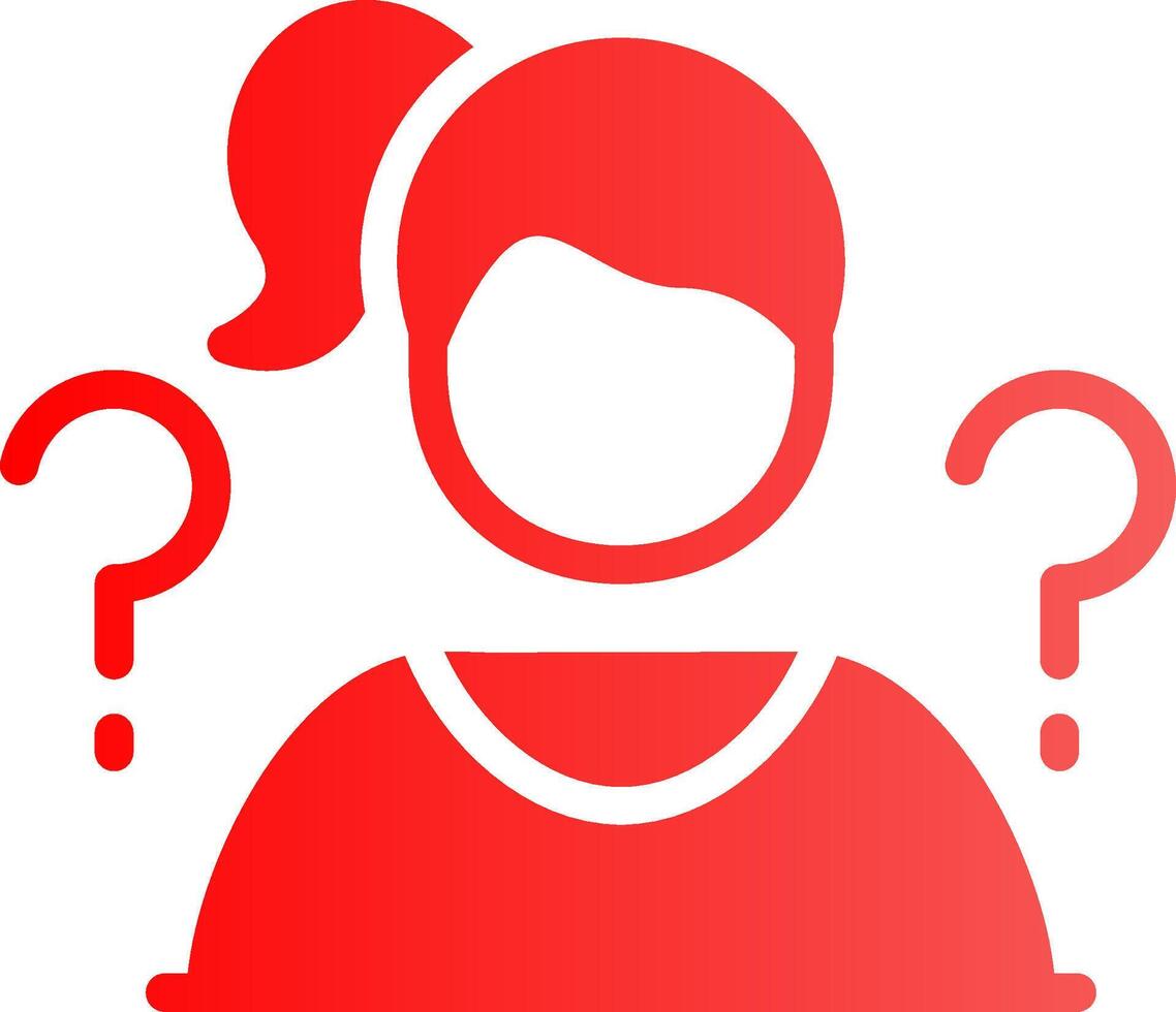 Confused Creative Icon Design vector