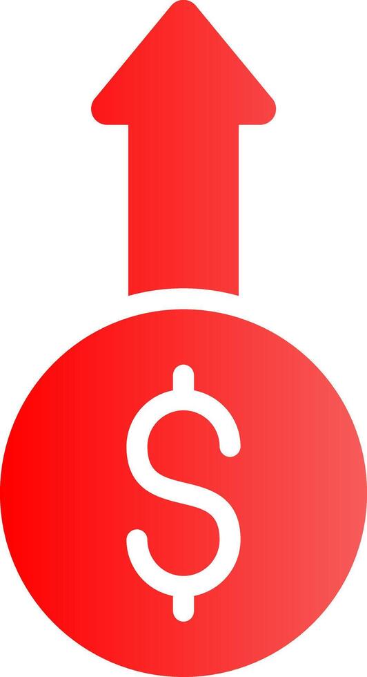 Glyph red Gradient Design vector
