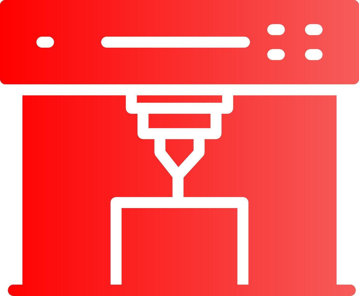 3d Printer Creative Icon Design vector