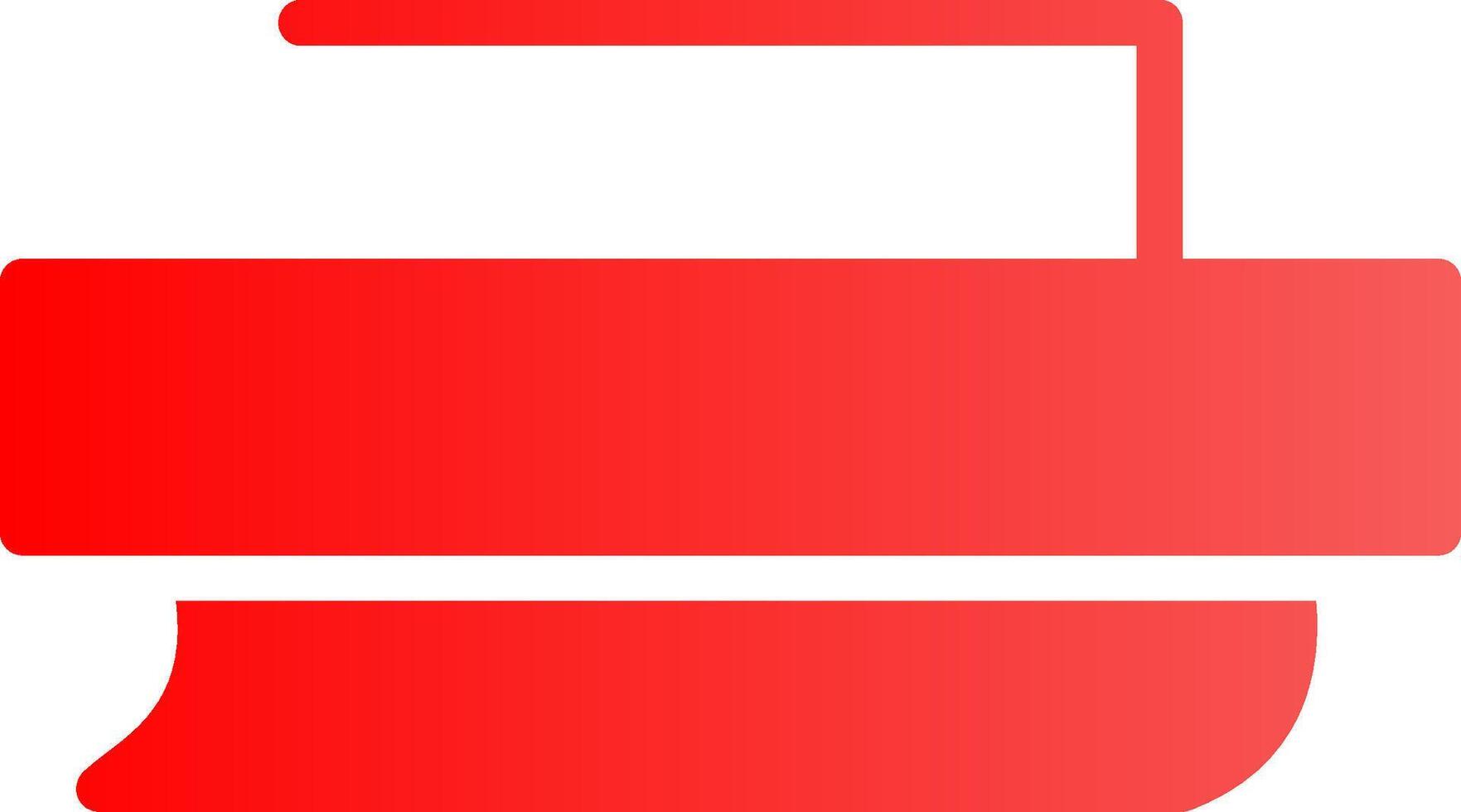 Glyph red Gradient Design vector