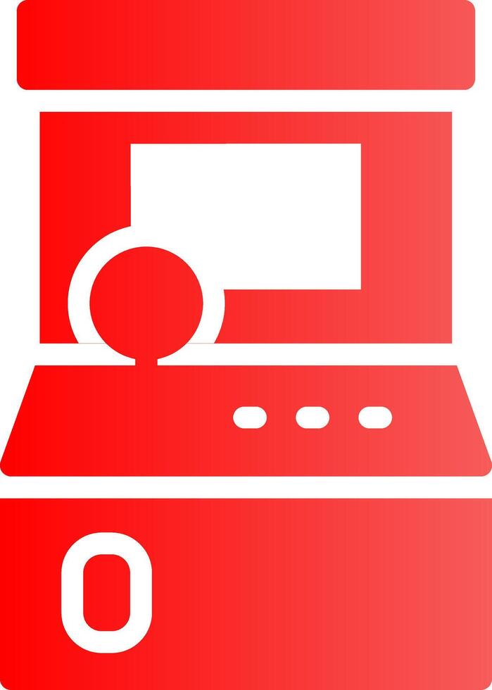 Glyph red Gradient Design vector