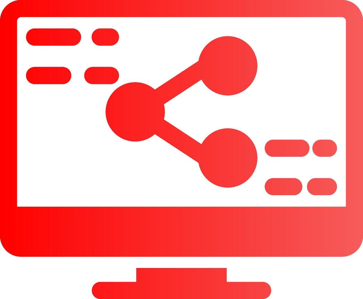 Glyph red Gradient Design vector