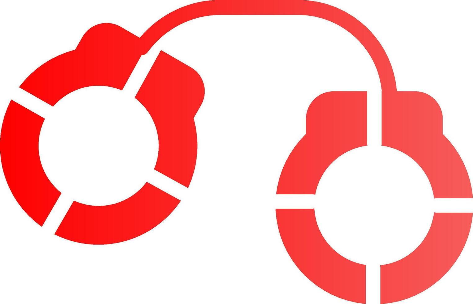 Handcuffs Creative Icon Design vector