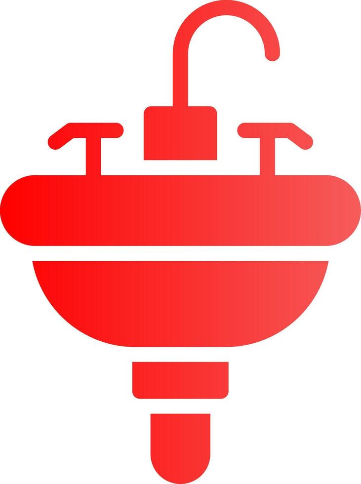 Glyph red Gradient Design vector