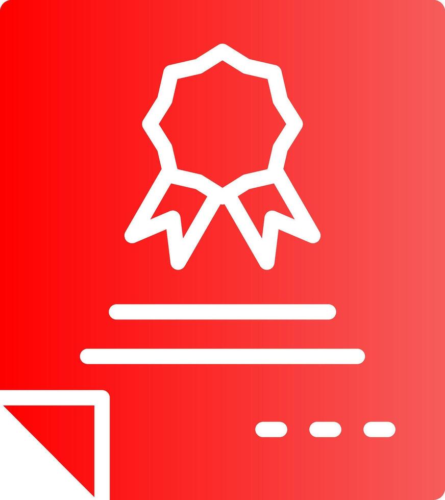 Glyph red Gradient Design vector