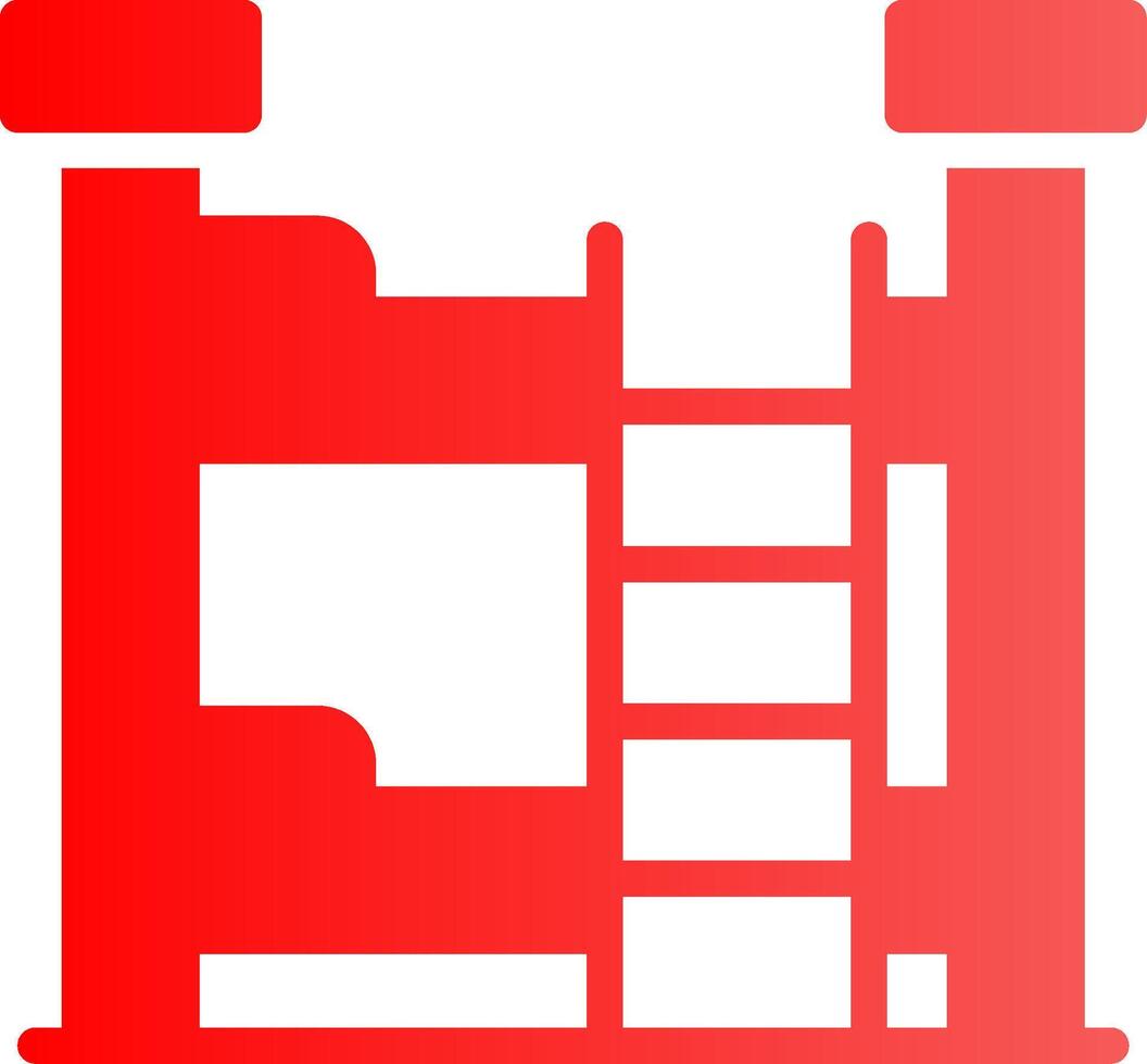 Bunk Bed Creative Icon Design vector