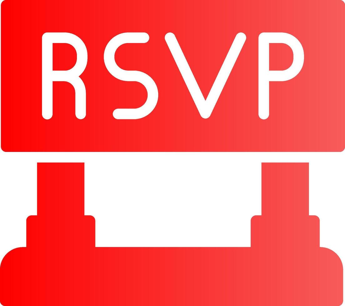 diseño de icono creativo rsvp vector