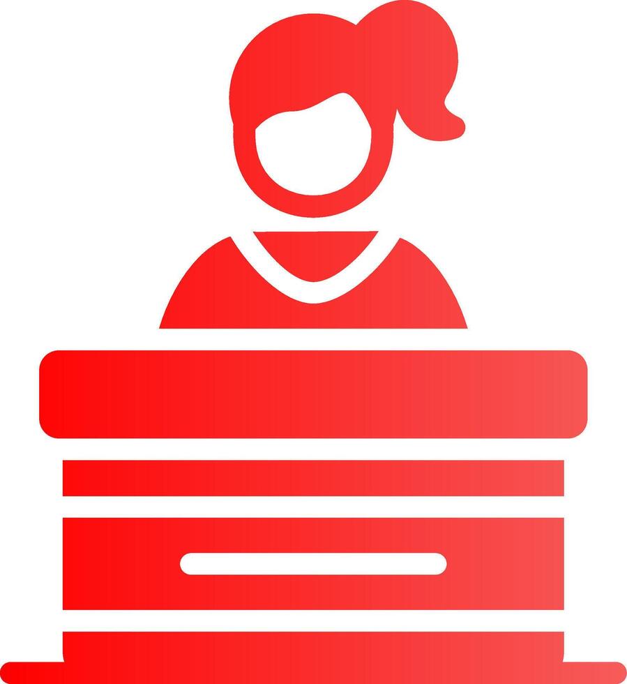 Receptionist Creative Icon Design vector