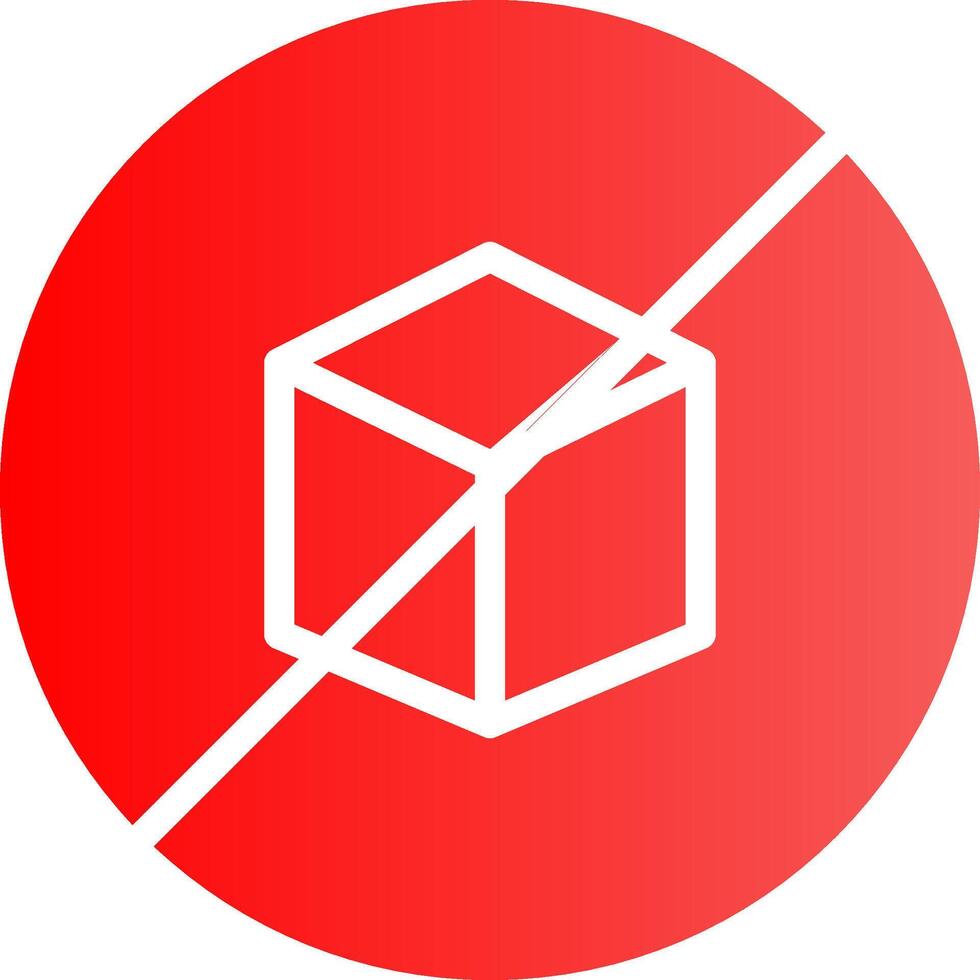 glifo rojo degradado diseño vector