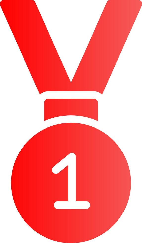 Glyph red Gradient Design vector