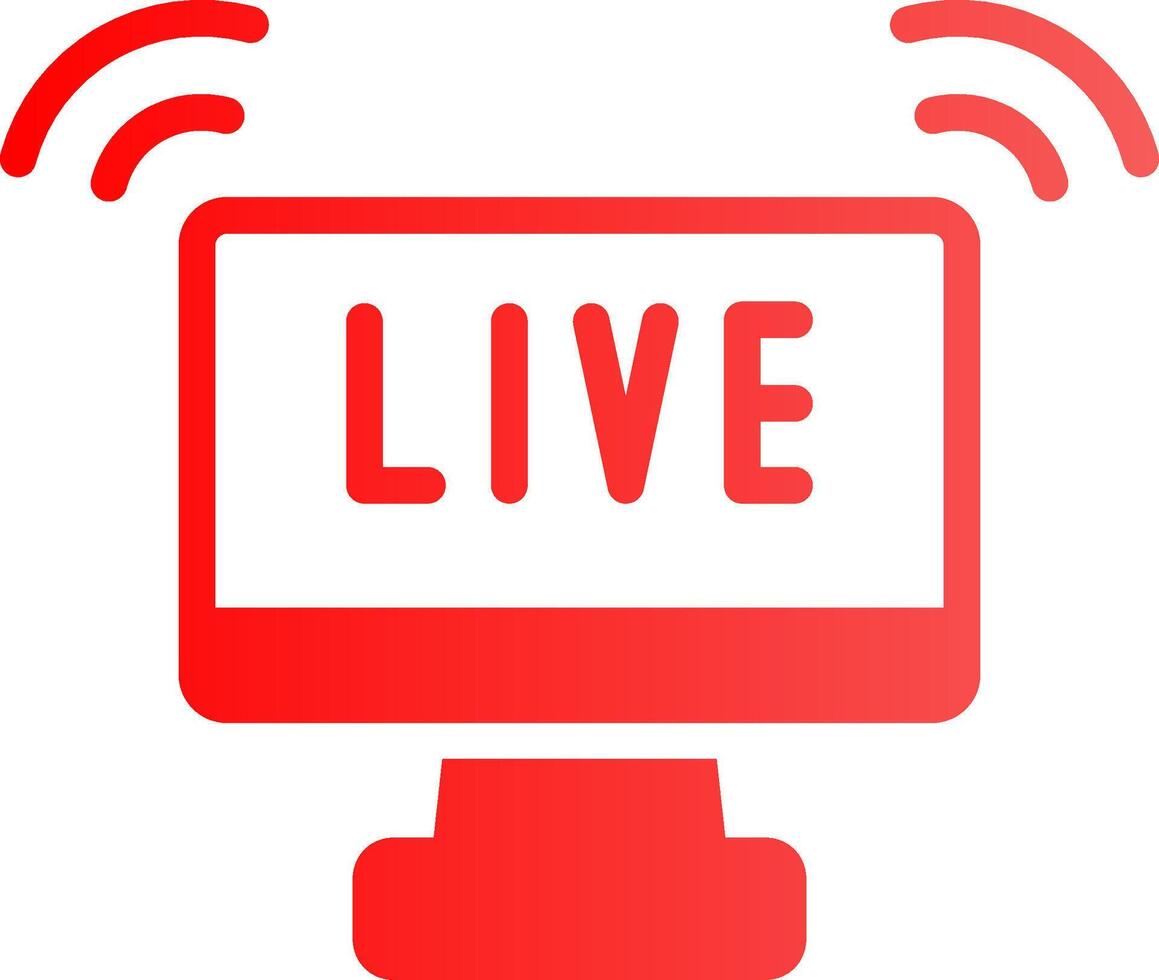 Live Streaming Creative Icon Design vector