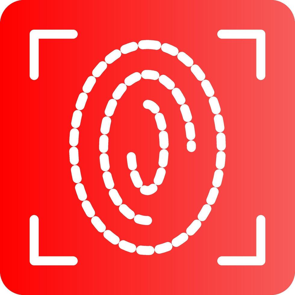 Fingerprint Scan Creative Icon Design vector