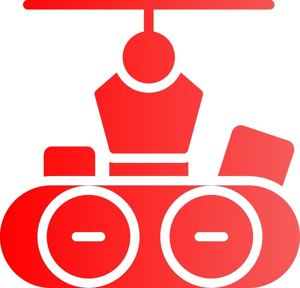 Conveyor Robot Creative Icon Design vector