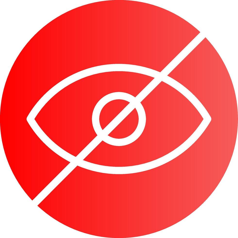 Glyph red Gradient Design vector