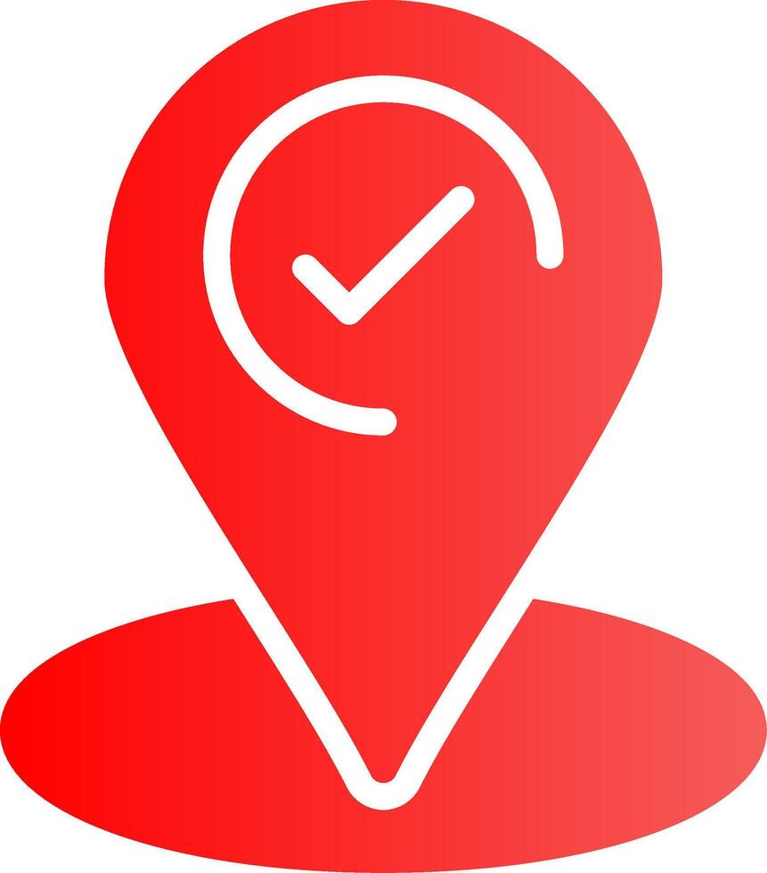 Glyph red Gradient Design vector