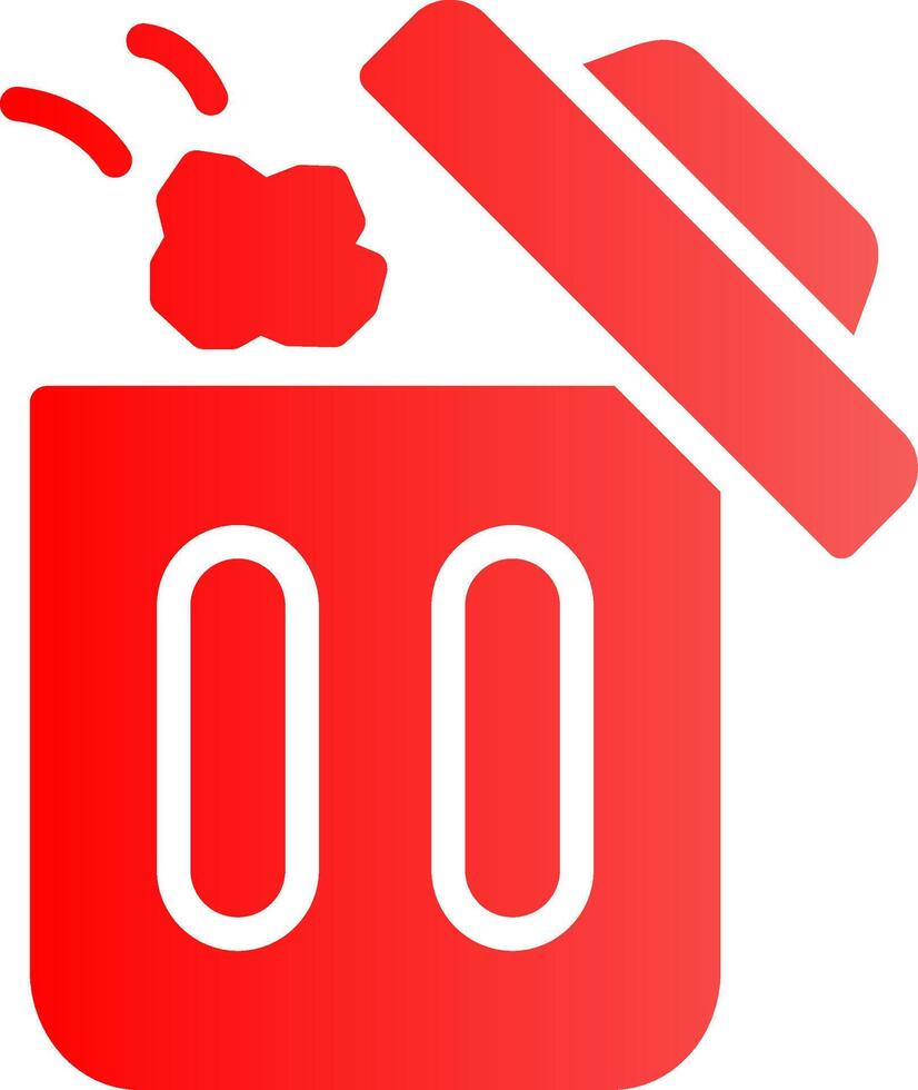 Throwing Trash Creative Icon Design vector