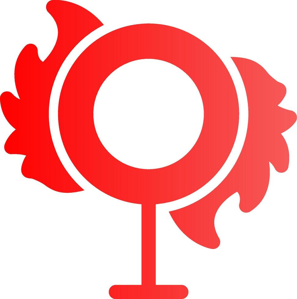 Glyph red Gradient Design vector