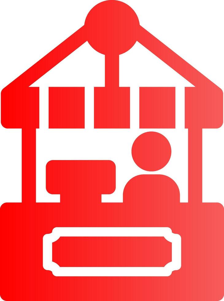 Glyph red Gradient Design vector