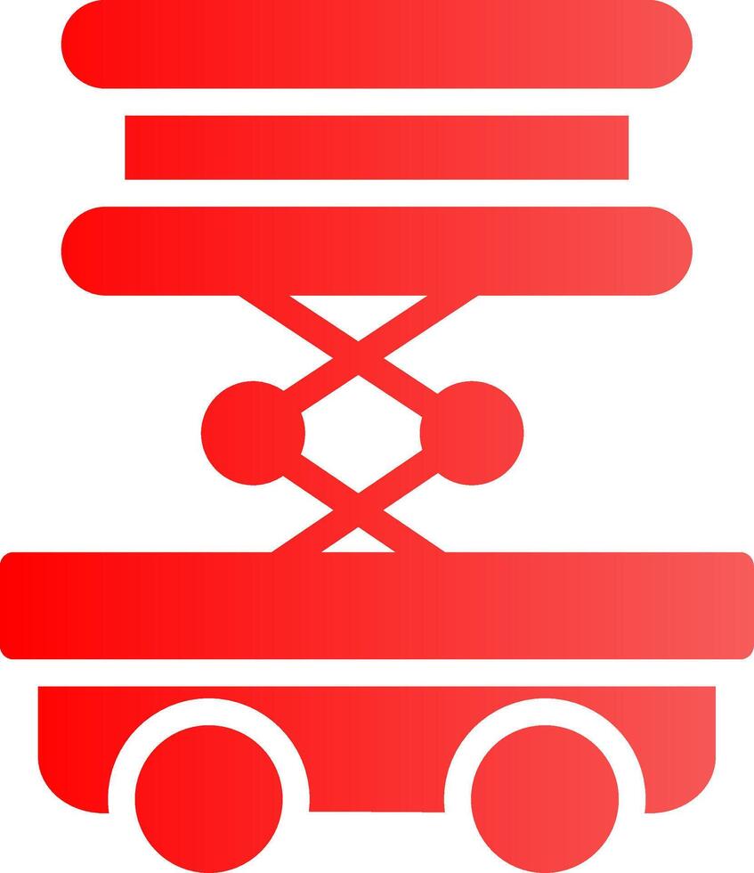 Scissor Lift Creative Icon Design vector
