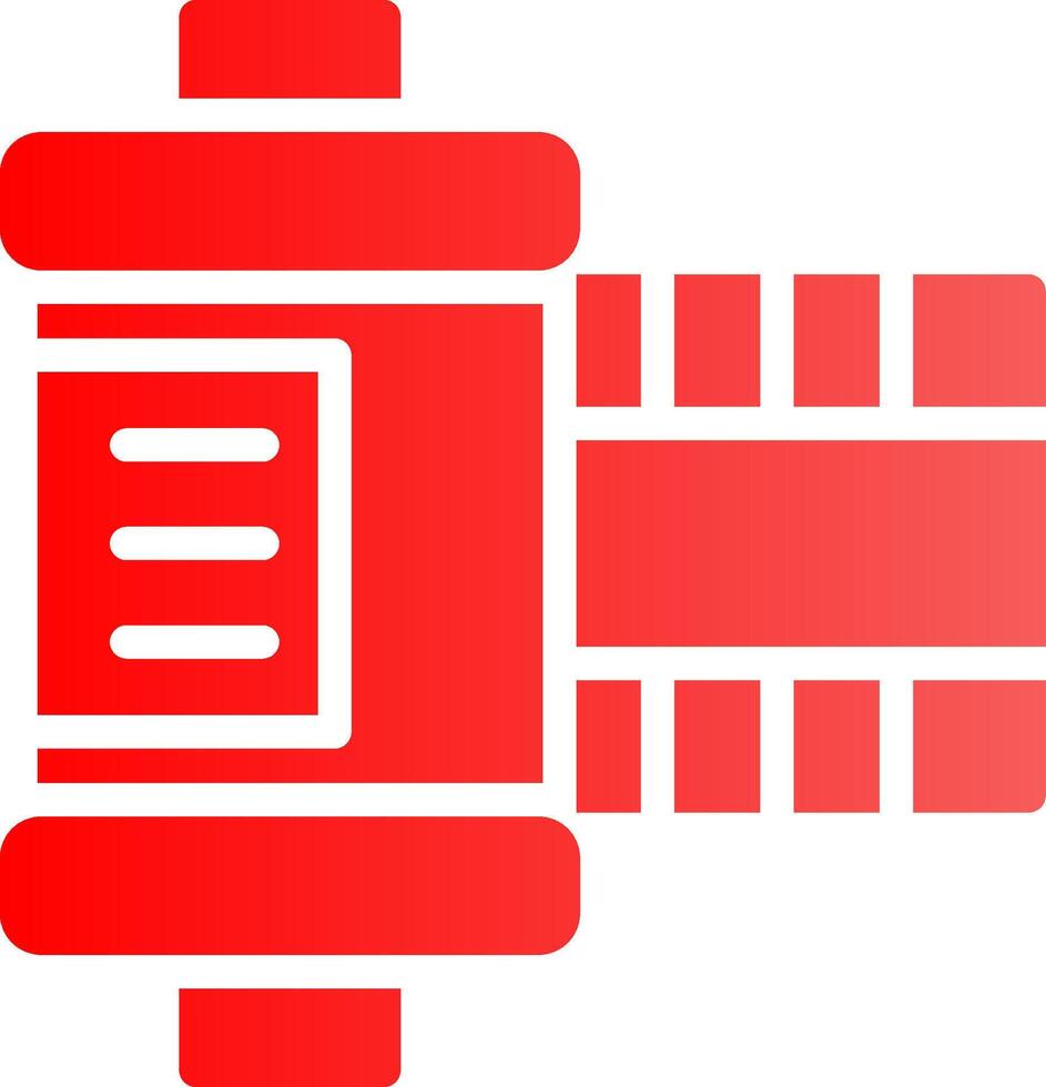 Film Roll Creative Icon Design vector