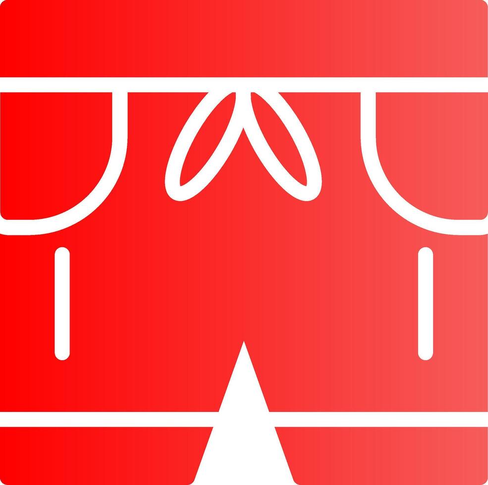 Glyph red Gradient Design vector