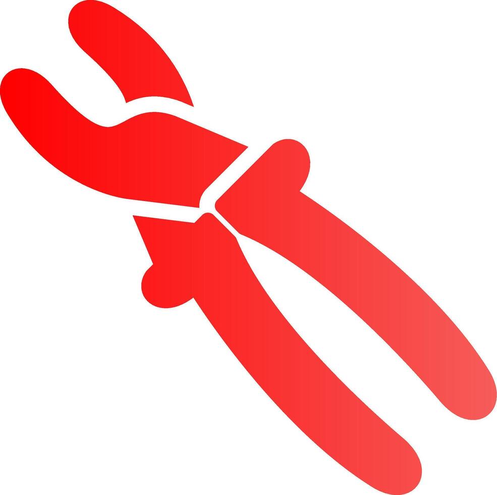 Needle Nose Pliers Creative Icon Design vector