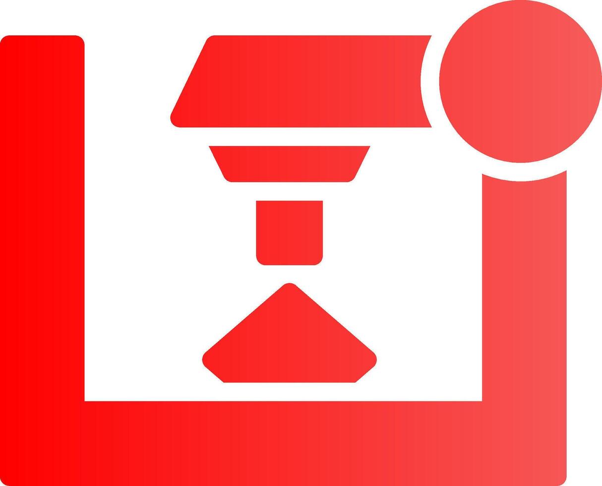 3D Printer Creative Icon Design vector