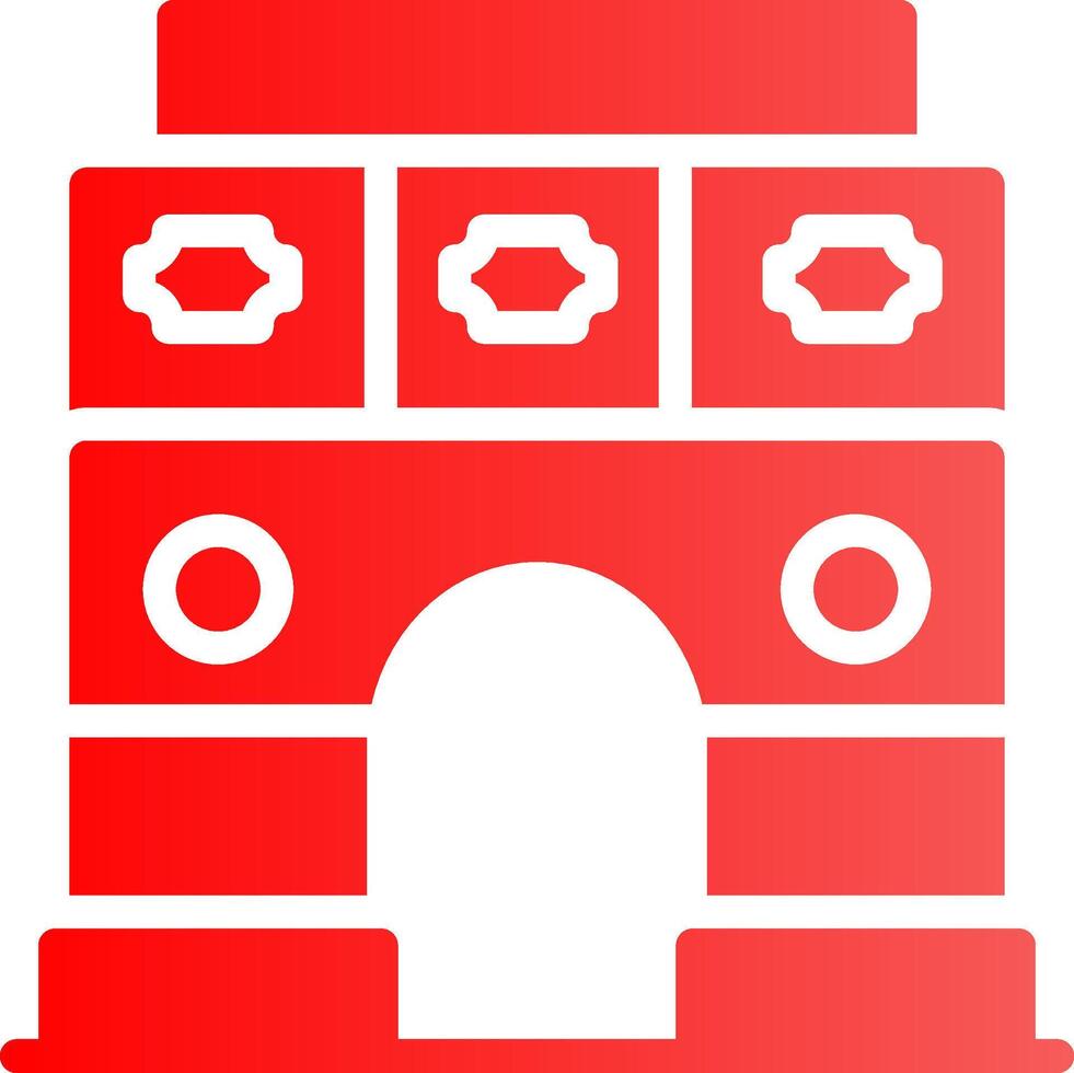 Triumphal Arc Creative Icon Design vector
