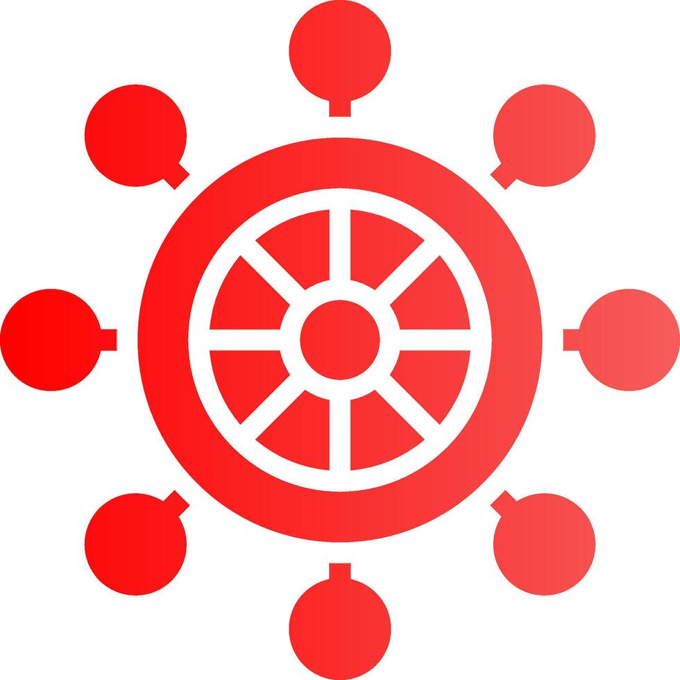 Glyph red Gradient Design vector