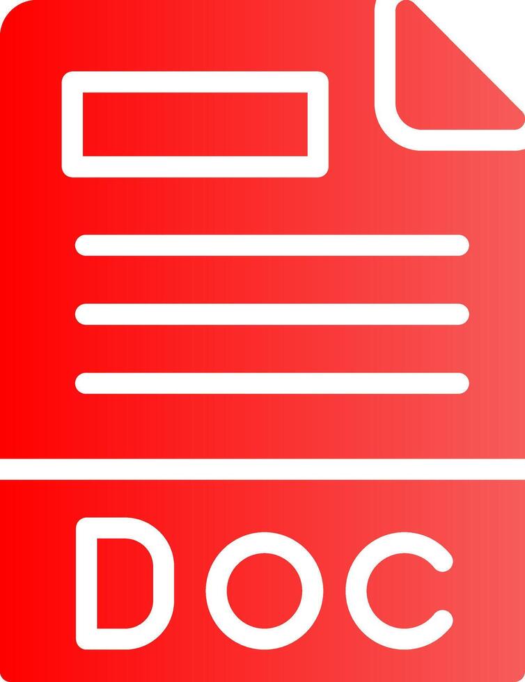 Doc File Format Creative Icon Design vector