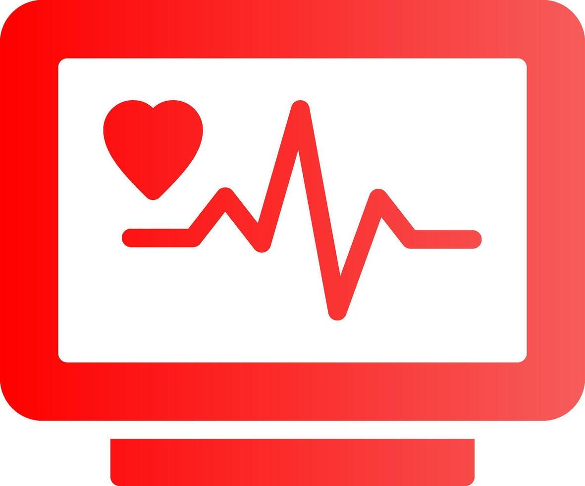 ECG Monitor Creative Icon Design vector