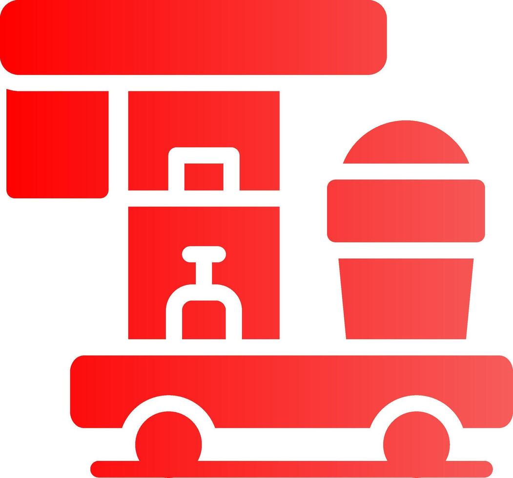 Cleaning Cart Creative Icon Design vector