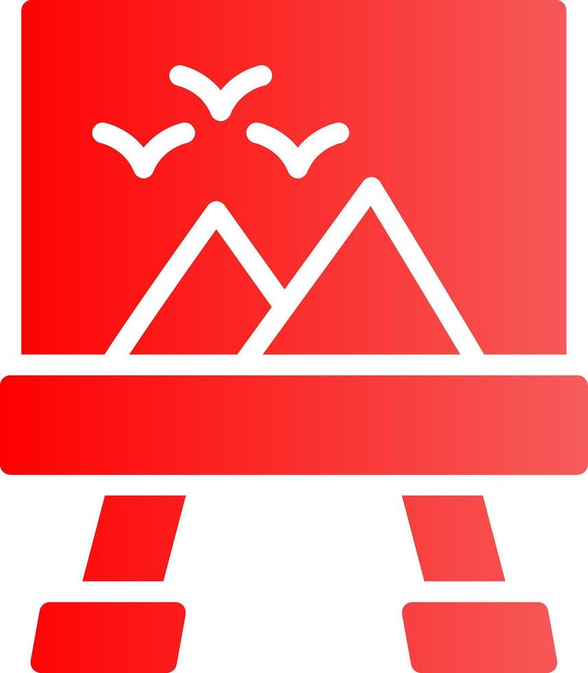 Glyph red Gradient Design vector
