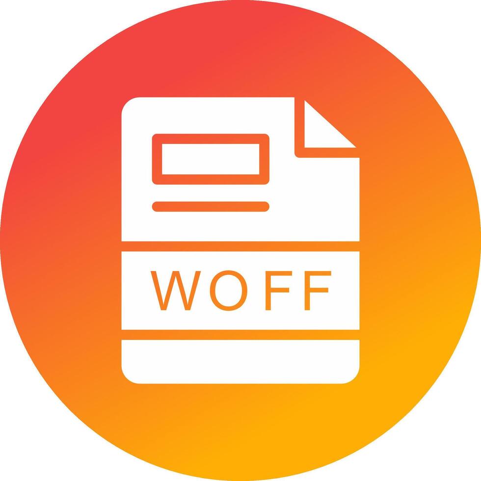 WOFF Creative Icon Design vector