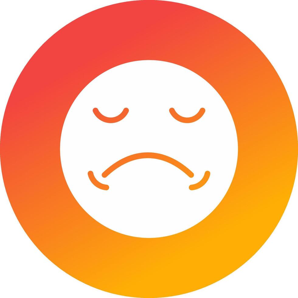 Sad Creative Icon Design vector