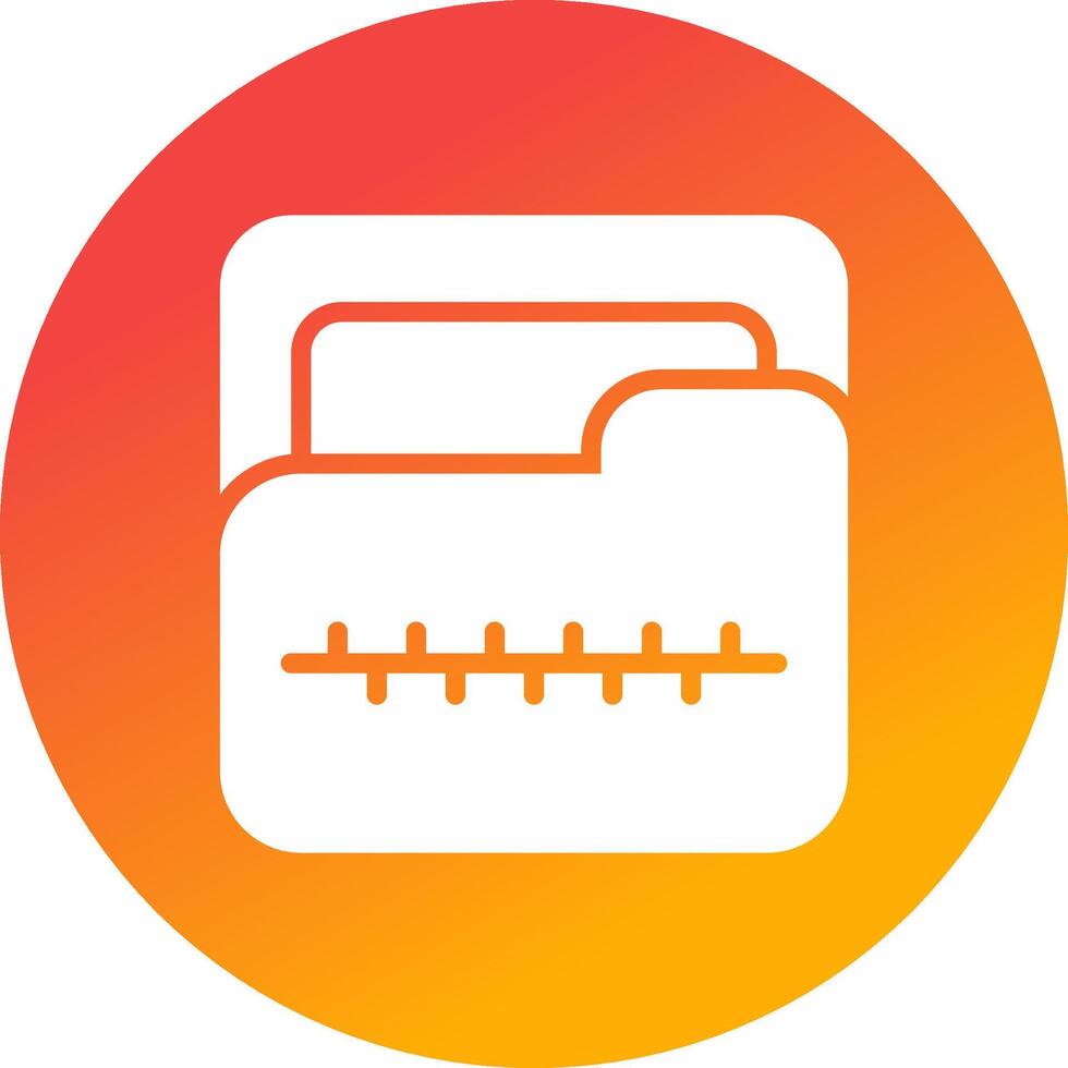 Zip Folder Creative Icon Design vector