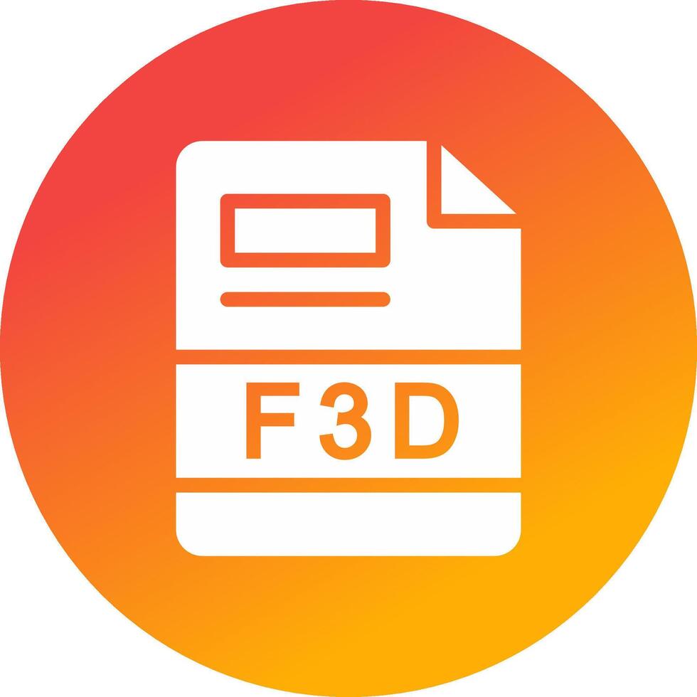 F3D Creative Icon Design vector