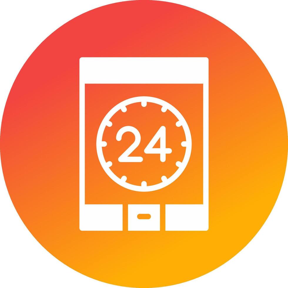 24 Hour Service Creative Icon Design vector