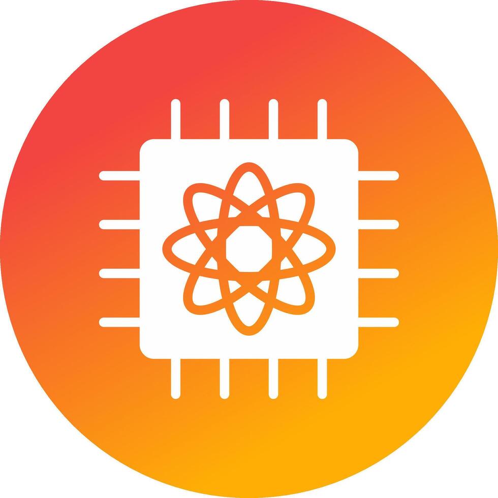 Quantum Computer Creative Icon Design vector