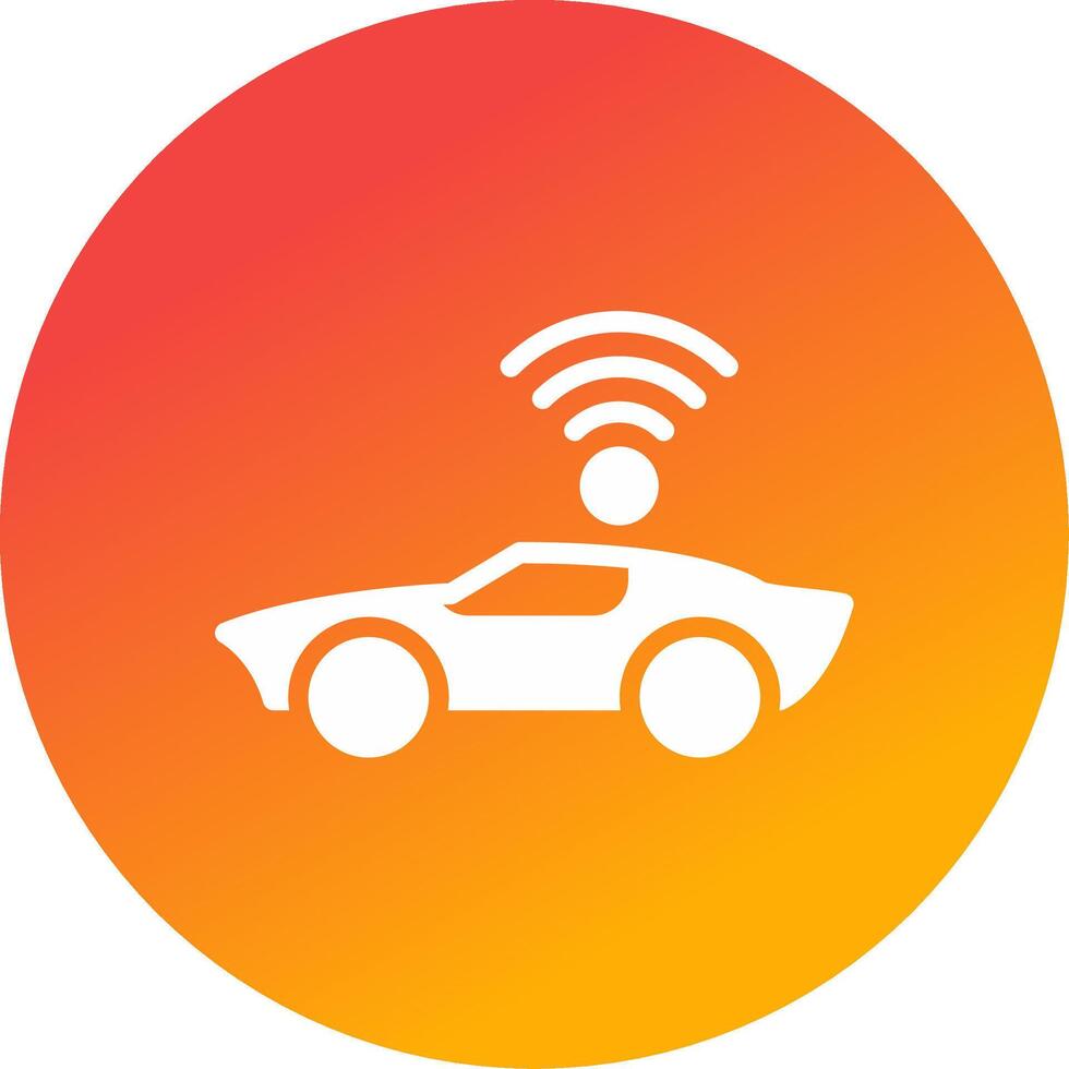 Self Driving Vehicle Creative Icon Design vector